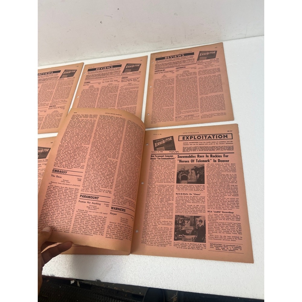 Vintage 1966 Motion Picture Exhibitor Magazine Reviews Film Movie Ephemera Lot - Picture 5 of 13